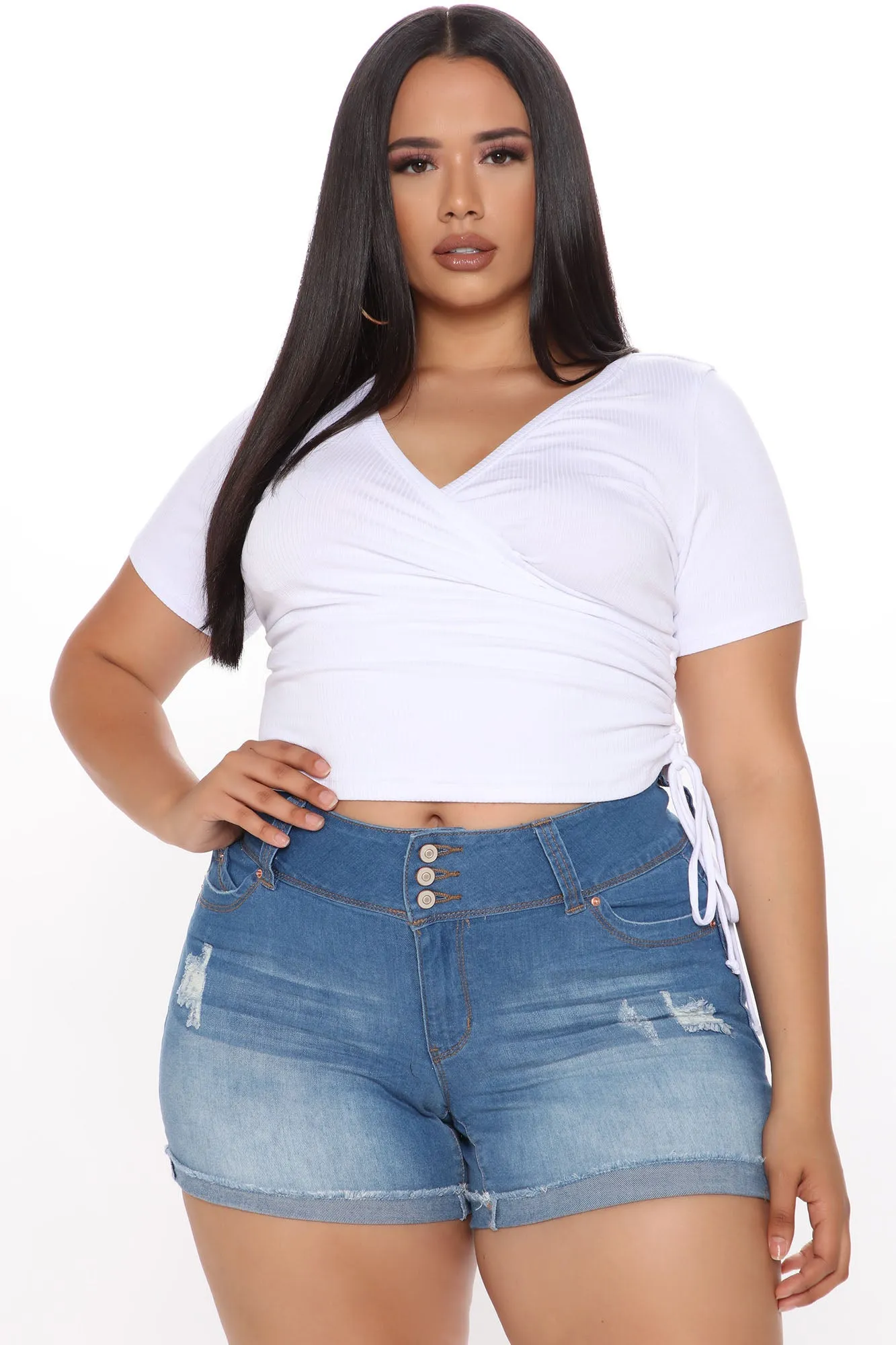 Alexis Booty Booty Shorts - Medium Blue Wash
