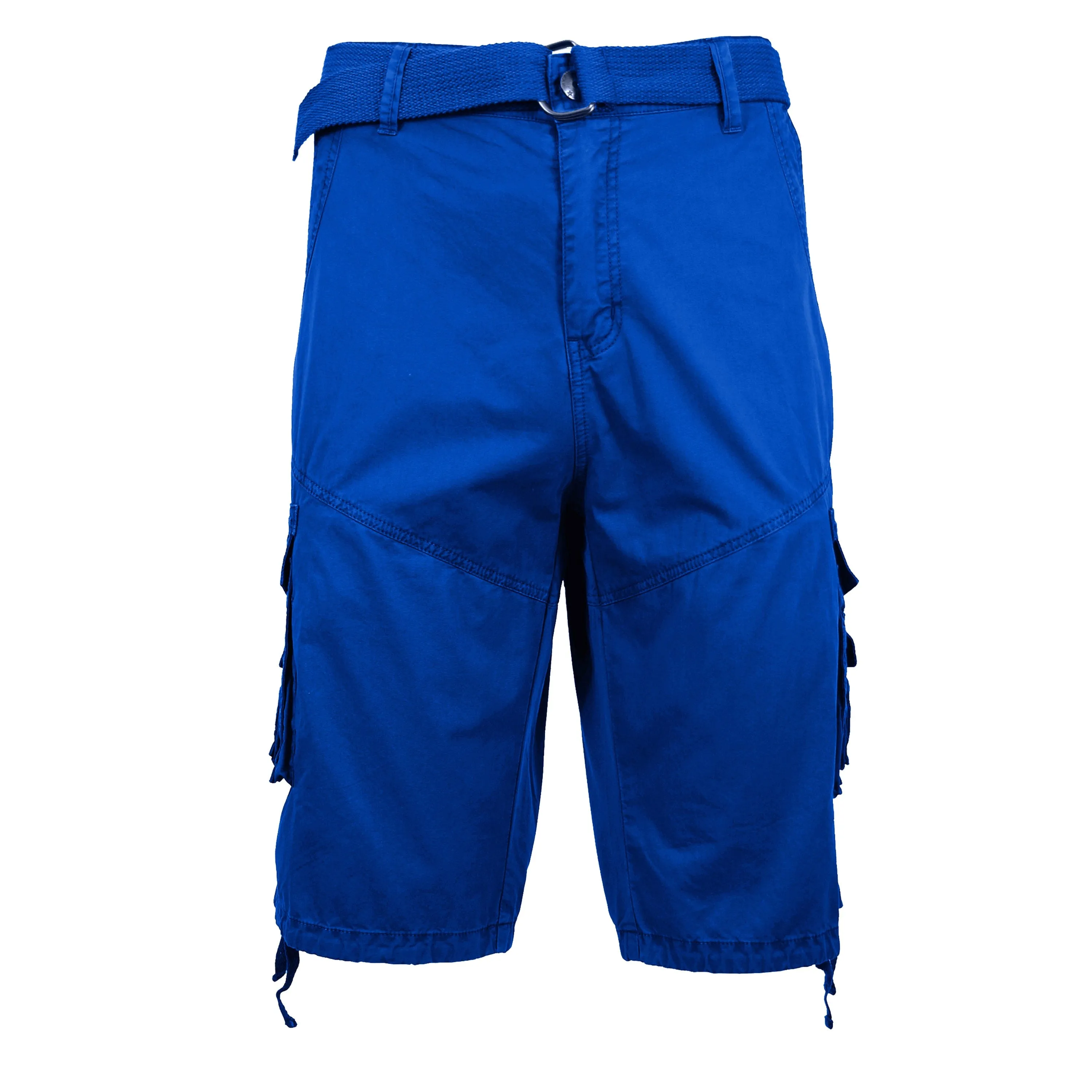 Men's Distressed Vintage Belted Cargo Shorts