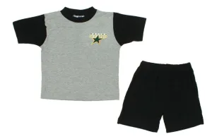NHL Toddler Dallas Stars Retro Shirt and Shorts Set, Grey - Black