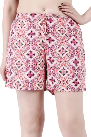 Pink Diamond Printed Shorts